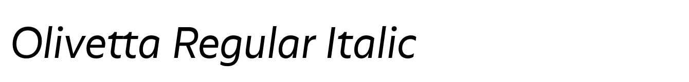 Olivetta Regular Italic